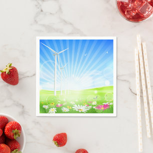 Vind Farm Papper Napkins Pappersservett