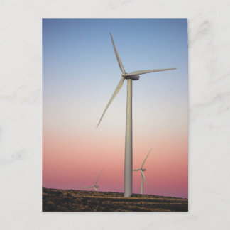 Vind Farm Vind Energy vid Dusk Vykort