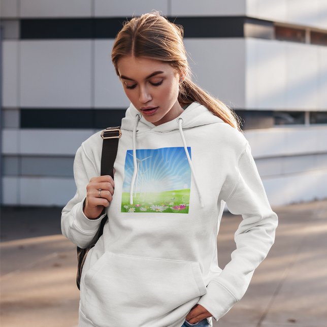 Vind Farm Womens Hoodie T Shirt (Skapare uppladdad)