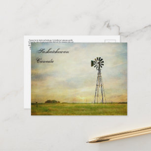 "Vind för ändring" Saskatchewan Canada Postcard Vykort