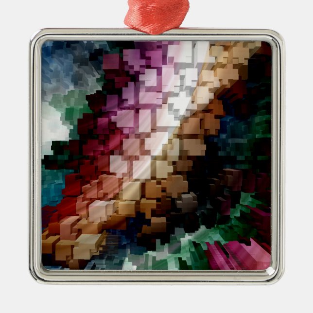 Vind för centrerad Mörk för kub Julgransprydnad Metall (Framsidan)