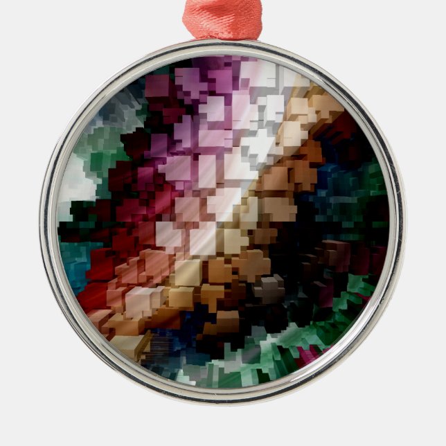 Vind för centrerad Mörk för kub Julgransprydnad Metall (Framsidan)