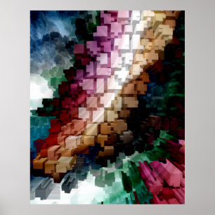 Vind för centrerad Mörk för kub Poster