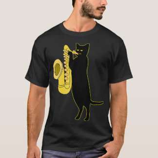Vind för Coola av saxofonisk katt T Shirt