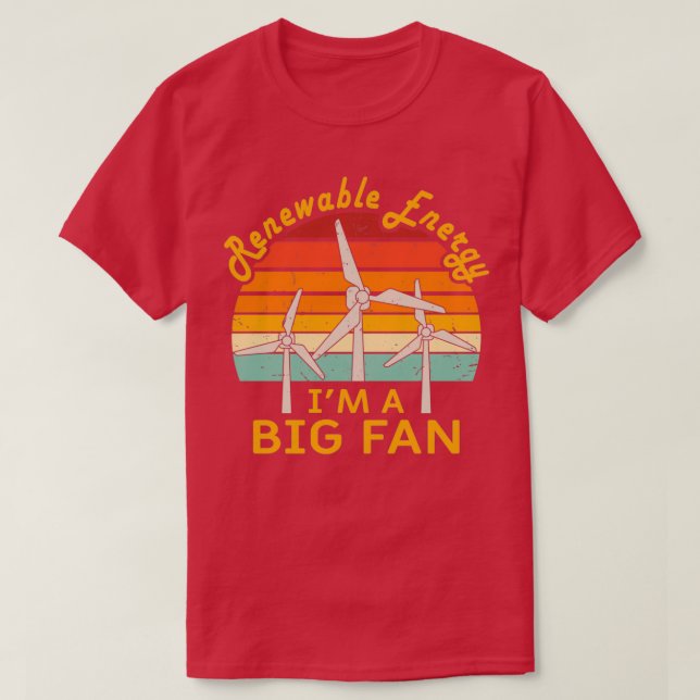 Vind för förnybar energi - energimix27m A Big Fläk T Shirt (Design framsida)