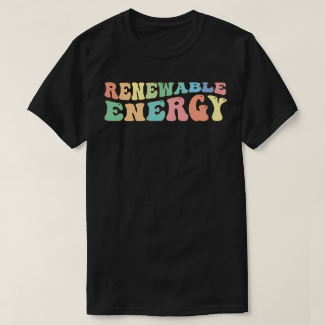 Vind för förnybar energi Turbinsolenergi T Shirt (Design framsida)