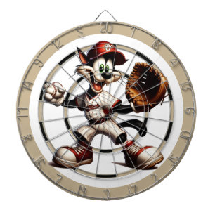 Vind för Goofy Cat Baseball Pitcher - förordning Darttavla