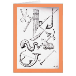 vind för musikal instruments3 hälsningskort