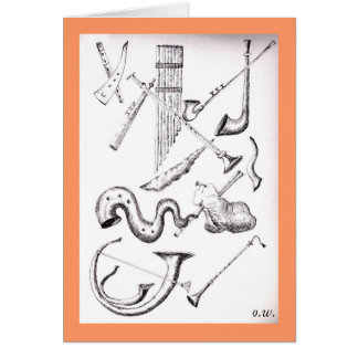 vind för musikal instruments3 hälsningskort