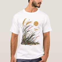 Vind genom högt gräs | Modern natur T-shirt