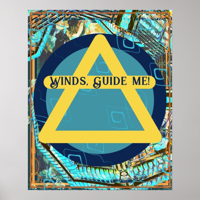 Vind Guide Me Luft Symbol Poster (Framsidan)
