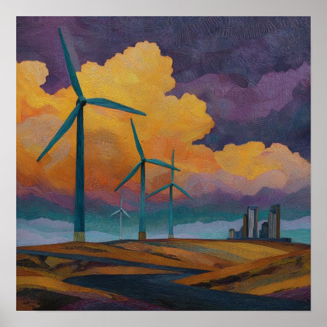 Vind Harvest - Solarpunk Poster (Framsidan)