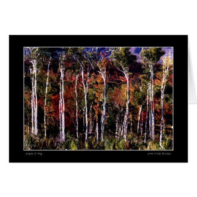 Vind i fågelområdet hälsningskort (Framsidan Horizontal)