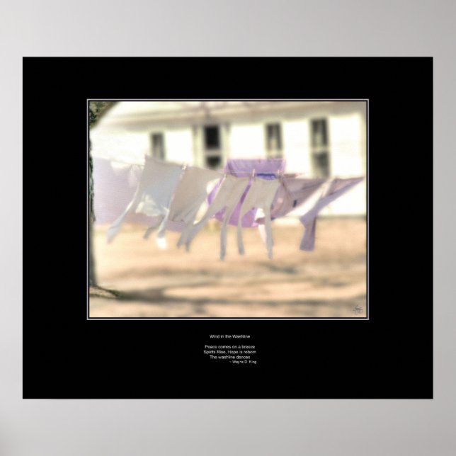 Vind i tvättlinan - Haiku Poster (Framsidan)