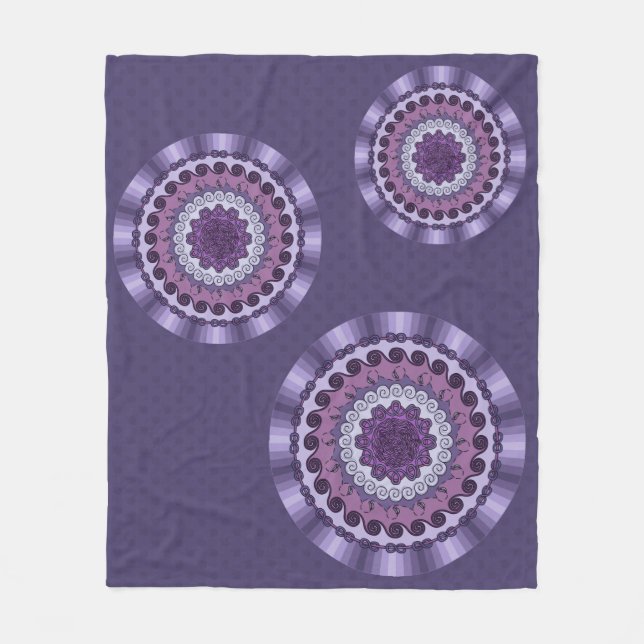 Vind Mandala Fleece Blanket (Framsidan)