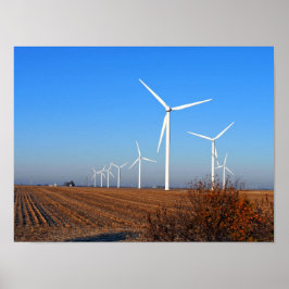 Vind Mill Turbines Poster