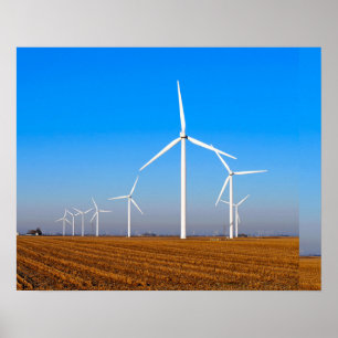 Vind Mill Turbines Poster