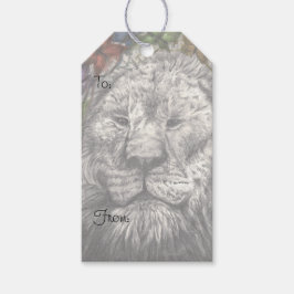 Vind nedanför Vingar Lejon Butterfly Wildlife Art Presentetikett