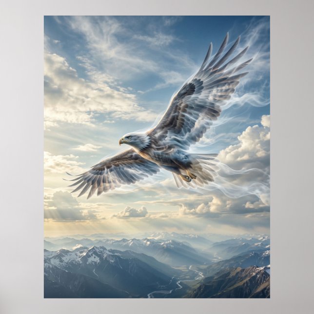 Vind Örn Endlös Himmel Poster (Framsidan)