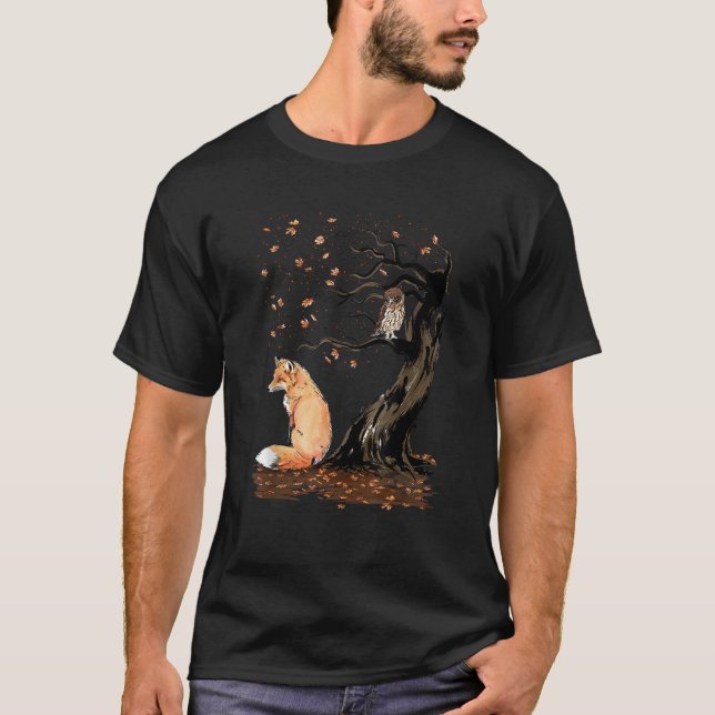 Vind på hösttoppmötet e räven och Uggla T Shirt (Framsida)