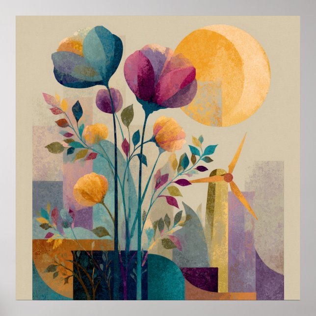 Vind Petals - Solarpunk Poster (Framsidan)