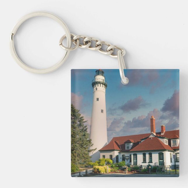 Vind Point fyr på Sjö Michigan (Framsidan)