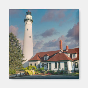 Vind Point fyr på Sjö Michigan Magnet