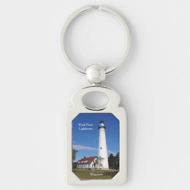 Vind Point Lighthouse metall nyckelring (Framsidan)