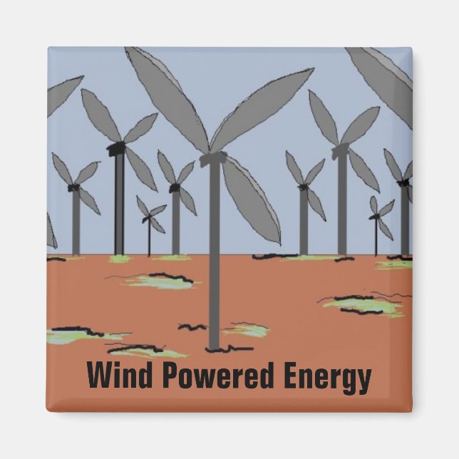 Vind Power Windkvarnar Magnet (Framsidan)