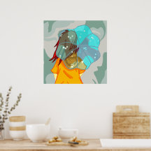 Vind Rain Grönt Swirl