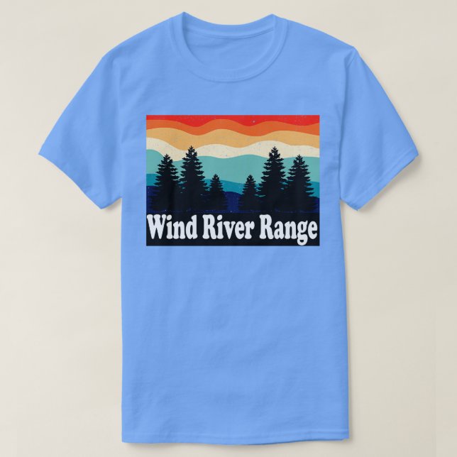 Vind River Range Wyoming Retro T Shirt (Design framsida)