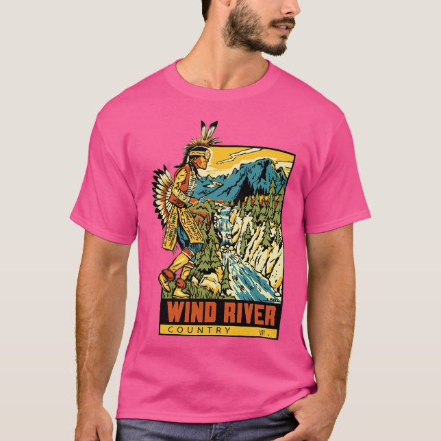 Vind River Wyoming T Shirt (Framsida)