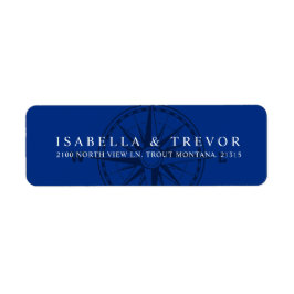 Vind Ro Compass Nautical Blue Returadress Returadress Etikett