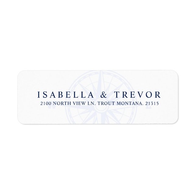 Vind Ro Compass Nautical | RETURADRESS Etikett (Framsidan)