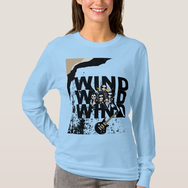 Vind & Rock musik grafik Långärmad T-Shirt (Framsida)