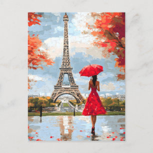 Vind Romantik Paris Chic Walk Helg Vykort