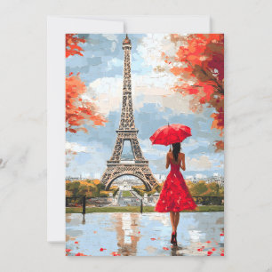 Vind Romantik Paris Chic Walk Julkort