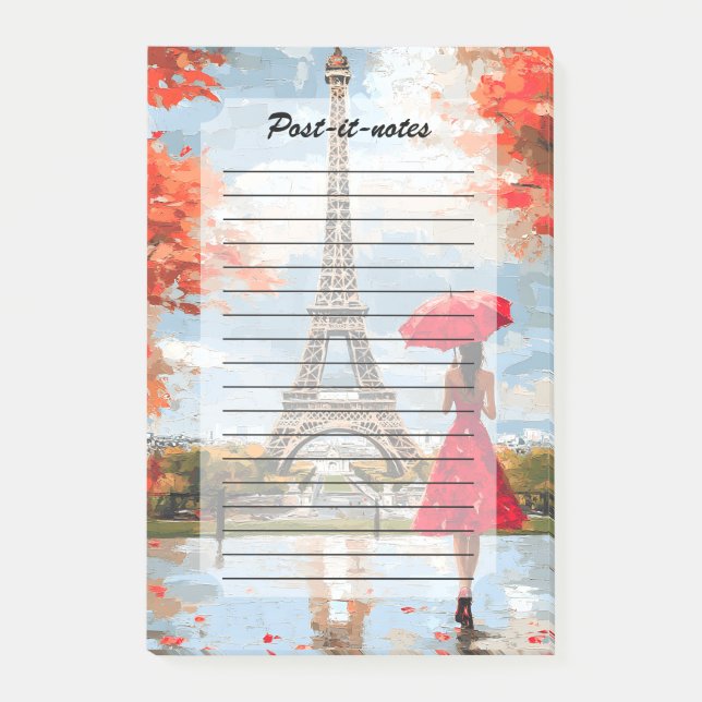 Vind Romantik Paris Chic Walk Post-it Block (Framsida)