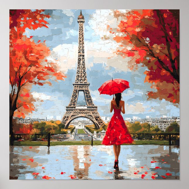 Vind Romantik Paris Chic Walk Poster (Framsidan)