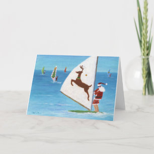 Vind Sailing Santa Helgkort