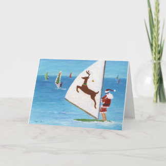 Vind Sailing Santa Helgkort