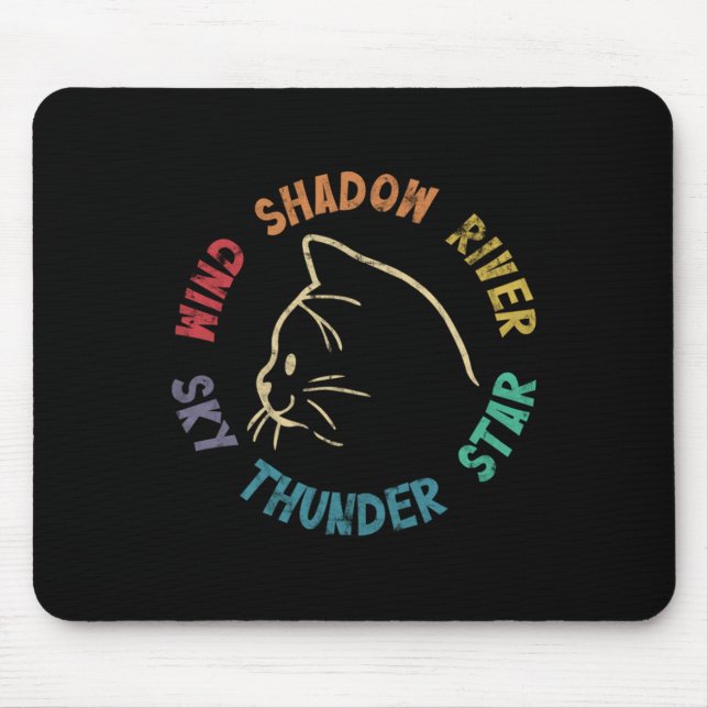 Vind Shadow River Star Thunder Himlar Cat Kattdjur Musmatta (Framsidan)