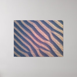 Vind Shaped Zebra ränder i Sand Photo Canvastryck