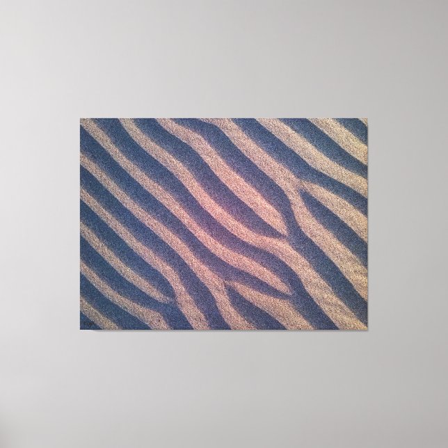 Vind Shaped Zebra ränder i Sand Photo Canvastryck (Framsida)