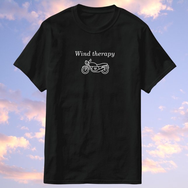 Vind terapi - det är gratis med motorcykeln! t shirt (Skapare uppladdad)