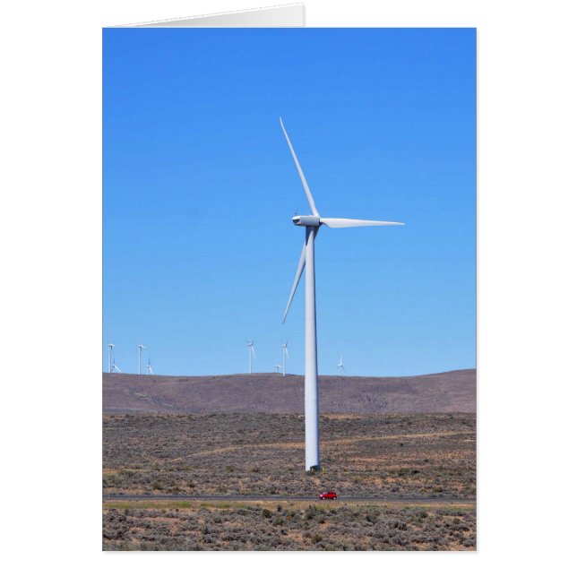 Vind Turbin i Östra WA Hälsningskort (Framsidan)