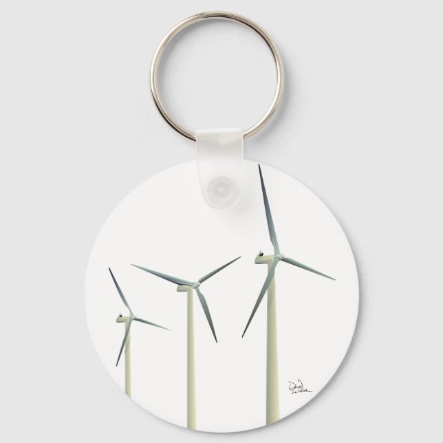 Vind Turbin Nyckelring (Framsida)