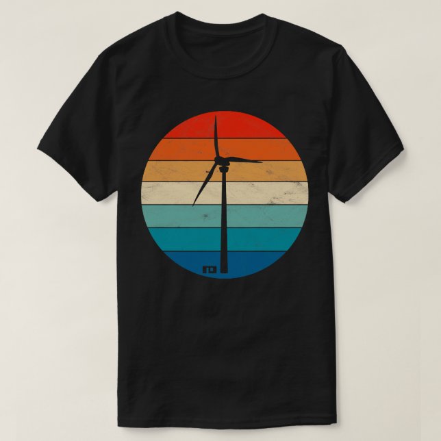 Vind Turbin T Shirt (Design framsida)