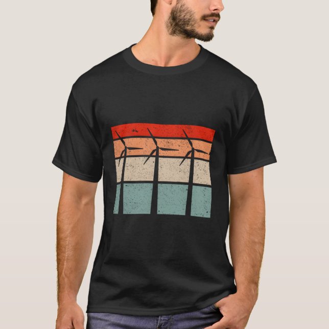 Vind Turbine Technician Vind Energy T Shirt (Framsida)