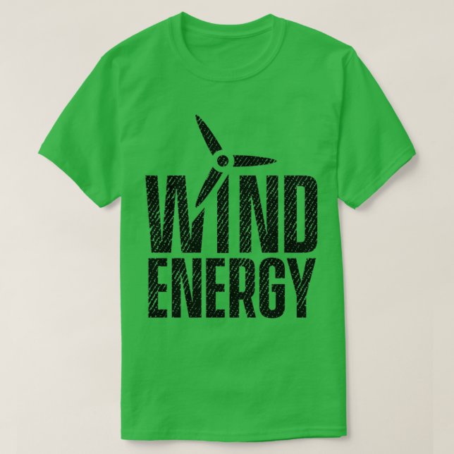 Vind Turbinenergi vind förnybar energi 13 T Shirt (Design framsida)